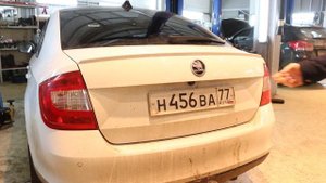 Продольное и поперечное выравнивание Skoda Rapid пневмобаллонами BlackStone
