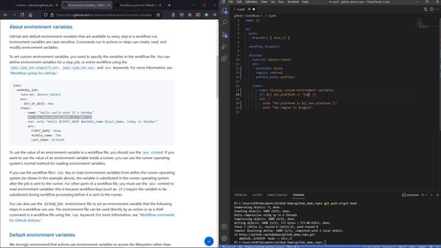 Set environment variables // GitHub Actions смотреть онлайн