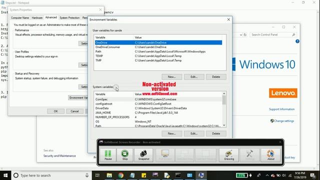 Python#1 InstallPython SetEV InstallOpenCV PrintHW