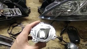 Тюнинг фар на Mazda 6 GH,  установка Bi Led модулей