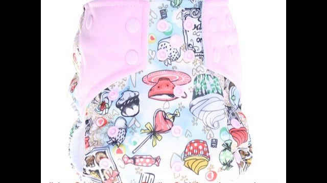 Eco-friendly Reusable New Style Baby Cloth Diaper Washable Adjustable Snap-able Diaper смотреть онлайн