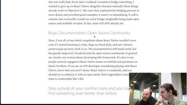 Retour d'expérience du passage de XCode a React Native de Facebook смотреть онлайн