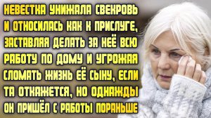 Невестка унижала свекровь и относилась как к прислуге. Всё изменилось, когда...