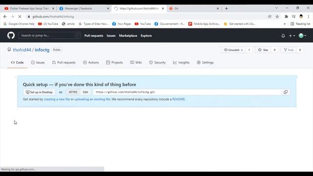 How to upload flutter project in GitHub repository