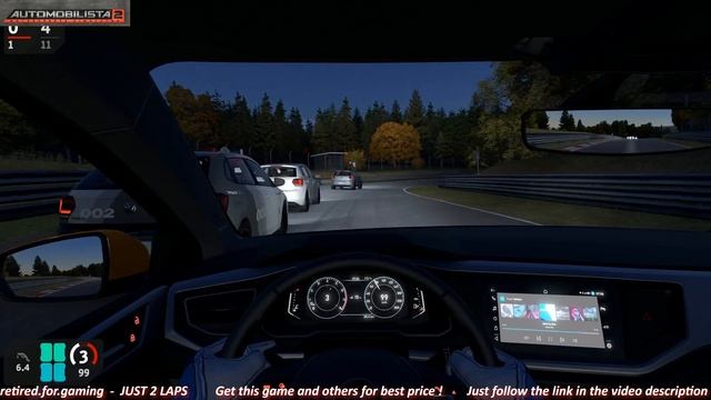 JUST 2 LAPS - Automobilista 2 - v1.3.0.1 - VW Polo TSI Cup - Nurburgring Nordschleife - Green Hell смотреть онлайн