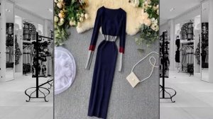 Модные вязаные платья, Платье женское тёплое.