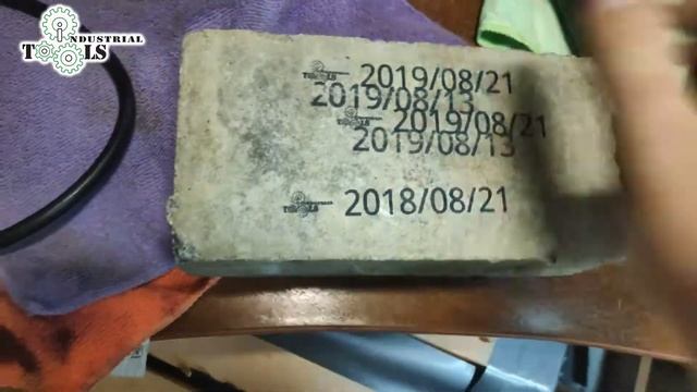 Маркировка на бетоне ручным маркиратором