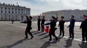 3 Ансамбль песни и пляски Казаки Дона Санкт Петербург Дворцовая площадь  Флешмоб июль 2023г