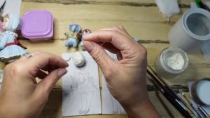 МК ватная игрушка "Зайка+зайка" (Часть 1).  DIY spun cotton toy "Bunny+bunny" (Part 1)