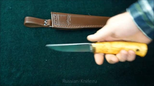 Нож Удобный (сталь D-2), карельская берёза смотреть онлайн