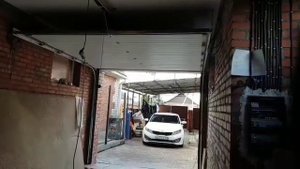 Секционные ворота с приводом Nice Shell75+удлинитель (umdom123.ru)