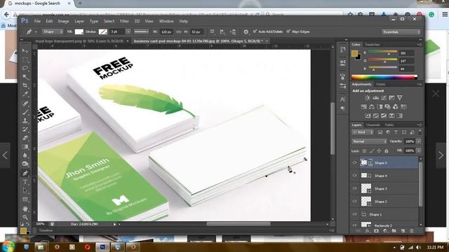 How to Create a Business Card Mockup Using Adobe Photoshop смотреть онлайн