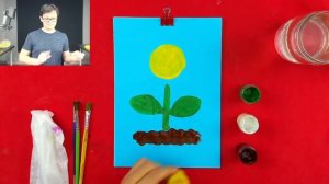 Как нарисовать РОМАШКУ цветок - Гуашь Детский сад - Рисуем красками