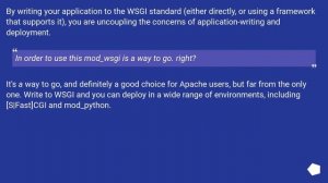 mod_cgi , mod_fastcgi, mod_scgi , mod_wsgi, mod_python, FLUP. I don't know how many more. what is m