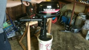 Hangkai 6.5 4 тактный! Обзор, первый запуск и обкатка. Ловля рыбы руками!!!