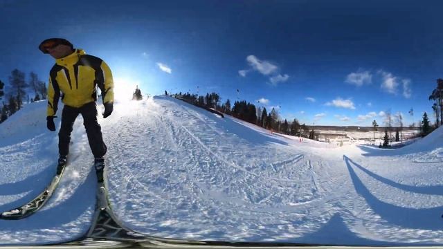 Горнолыжный курорт Снежный 08.03.2021 GoProMax Max360 VR смотреть онлайн