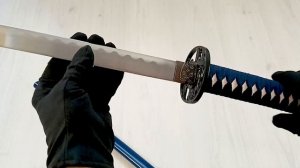 Катана  сувенирная синяя