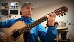 Boss octave oc-5 and Beatbuddy (nylon classical guitar)