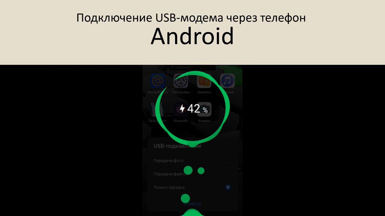 Подключить ноутбук к интернету через телефон USB