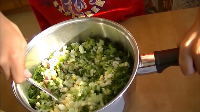 Окрошка на сыворотке