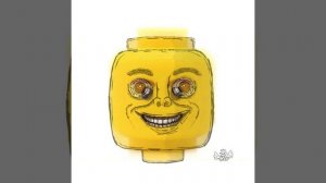 Cursed Lego man drawing