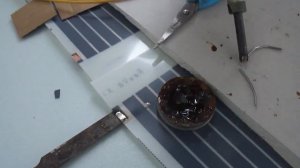 Распайка инфракрасного пленочного пола.