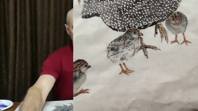 Видеоурок "Цесарки у глицинии" смотреть онлайн