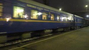 Туристический поезд Золотой орёл в Пскове 30 декабря 2020.