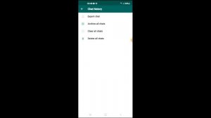 how to delete all chats on whatsapp at once