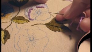 Бразильская вышивка. Фиалки. Brazilian embroidery