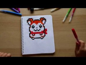 КАК НАРИСОВАТЬ ХОМЯЧКА - рисуем по клеточкам //  how to draw