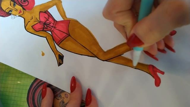 ? РИСУЕМ РЕТРО КУКОЛКУ? ЧАСТЬ 2? #бумажныекуклы #бумажныймир #paperdolls #doll
