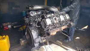 MMC Fuso V8 DIESEL POWER Первый запуск дизеля после капиталки