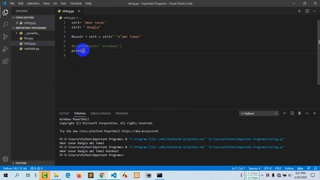 Programming Essentials-Python Bangla Tutorial | String смотреть онлайн