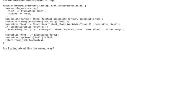 Drupal: override theme function in facetapi module смотреть онлайн