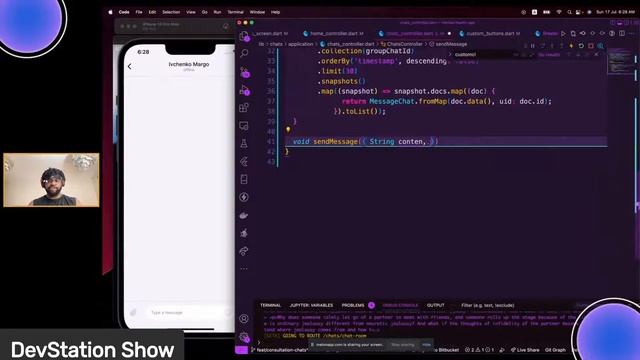 Chat feature | flutter tutorial | Mental Health Care App | DevStation Episode 33