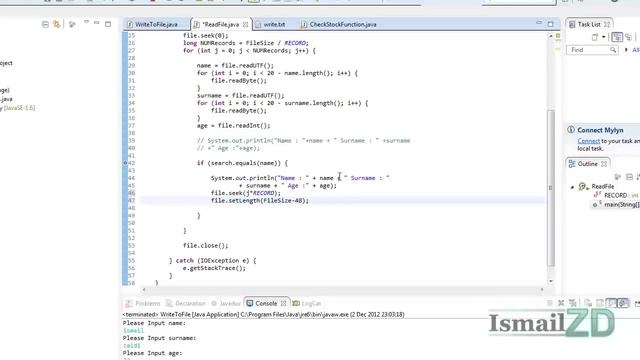 Java Tutorial | Creating a datebase using RandomAccessFile | EP 4 | Deleting from a file смотреть онлайн