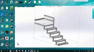 #3 Лестница. Завершение 3D эскиза - Создание каркаса лестницы