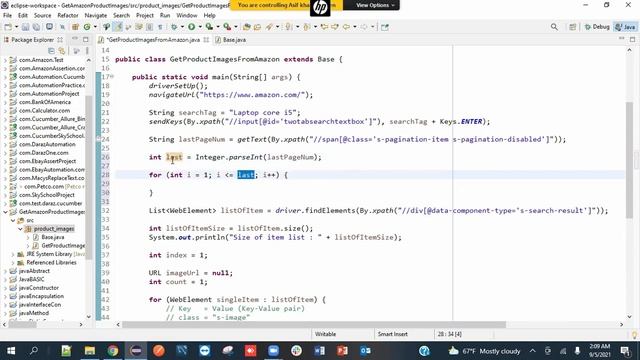 Learn Selenium in Java - Download Product Images from Amazon Website - Part 04 - Bengali Tutorial смотреть онлайн