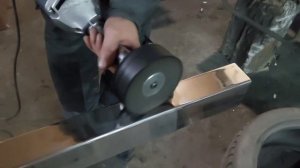 Полировка до блеска войлокам и пастой гойя. Металобработка нержавейки для перила.