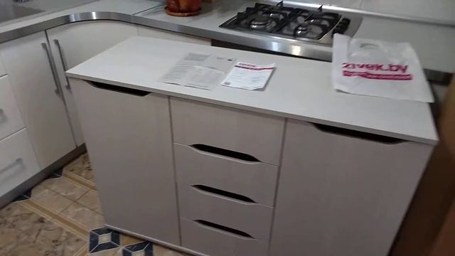 Распаковка — Комод Стендмебель Валенсия КМ-012 со створками (ясень анкор) смотреть онлайн