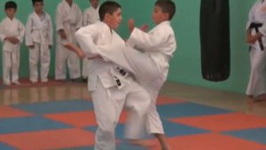 Показательные бои лучших каратистов Ахалкалаки