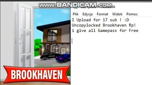 Uncopylocked BrookHaven Rp ! I Will upload for 18 subs or 17 sub смотреть онлайн