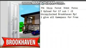 Uncopylocked BrookHaven Rp ! I Will upload for 18 subs or 17 sub