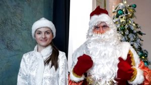 Дем Мороз и Снегурочка - визитка