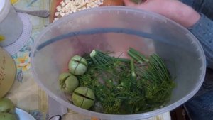 Зелёные квашеные помидоры. Вкусный и простой рецепт