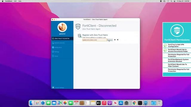 Installing The FortiClient Mac Agent & Giving Required Permissions