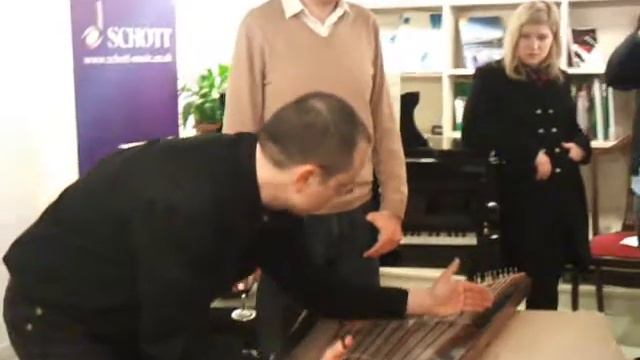 Willi Huber explains the intricacies of the Bavarian instrument, zither