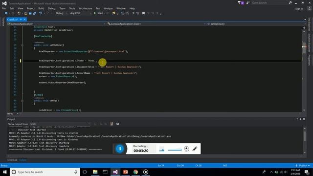 Extent Report with NUnit смотреть онлайн