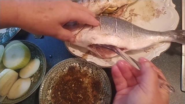 Дорадо в духовці, гриль.